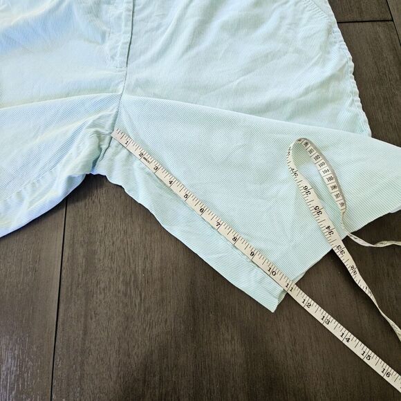 Vtg Talbots Seafoam Green Stripe Seersucker Shorts 16 PETITE Coastal Preppy - Picture 5 of 6